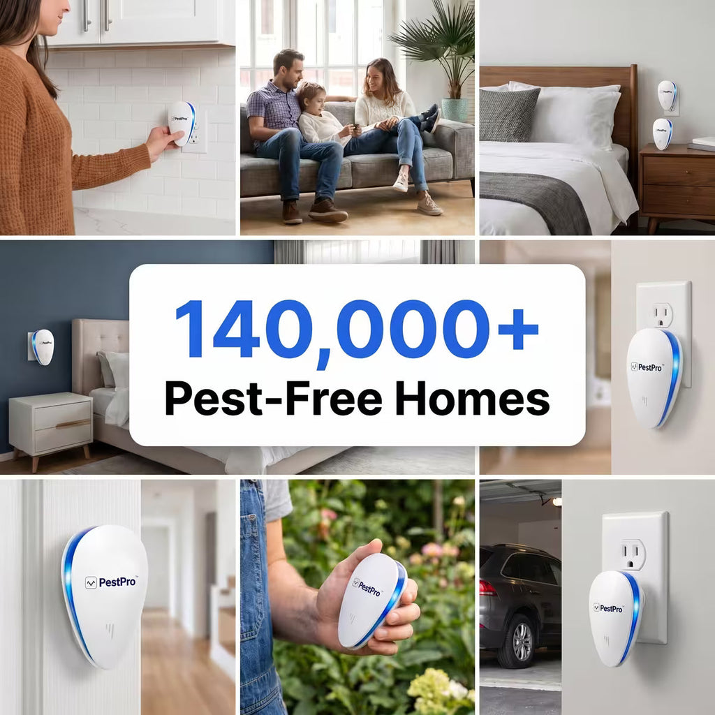 PestPro™ Ultrasonic Pest Repeller - Banish 14+ Pests for Good