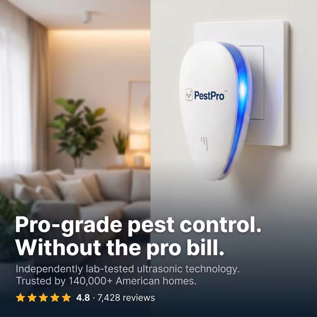 PestPro™ Ultrasonic Pest Repeller - Banish 14+ Pests for Good